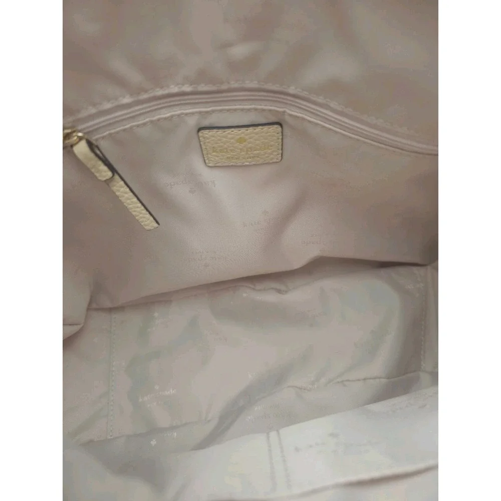 Kate Spade Leather Shoulder Bag Hobo Milk Glass Mulberry St Vivian Pebble Zip